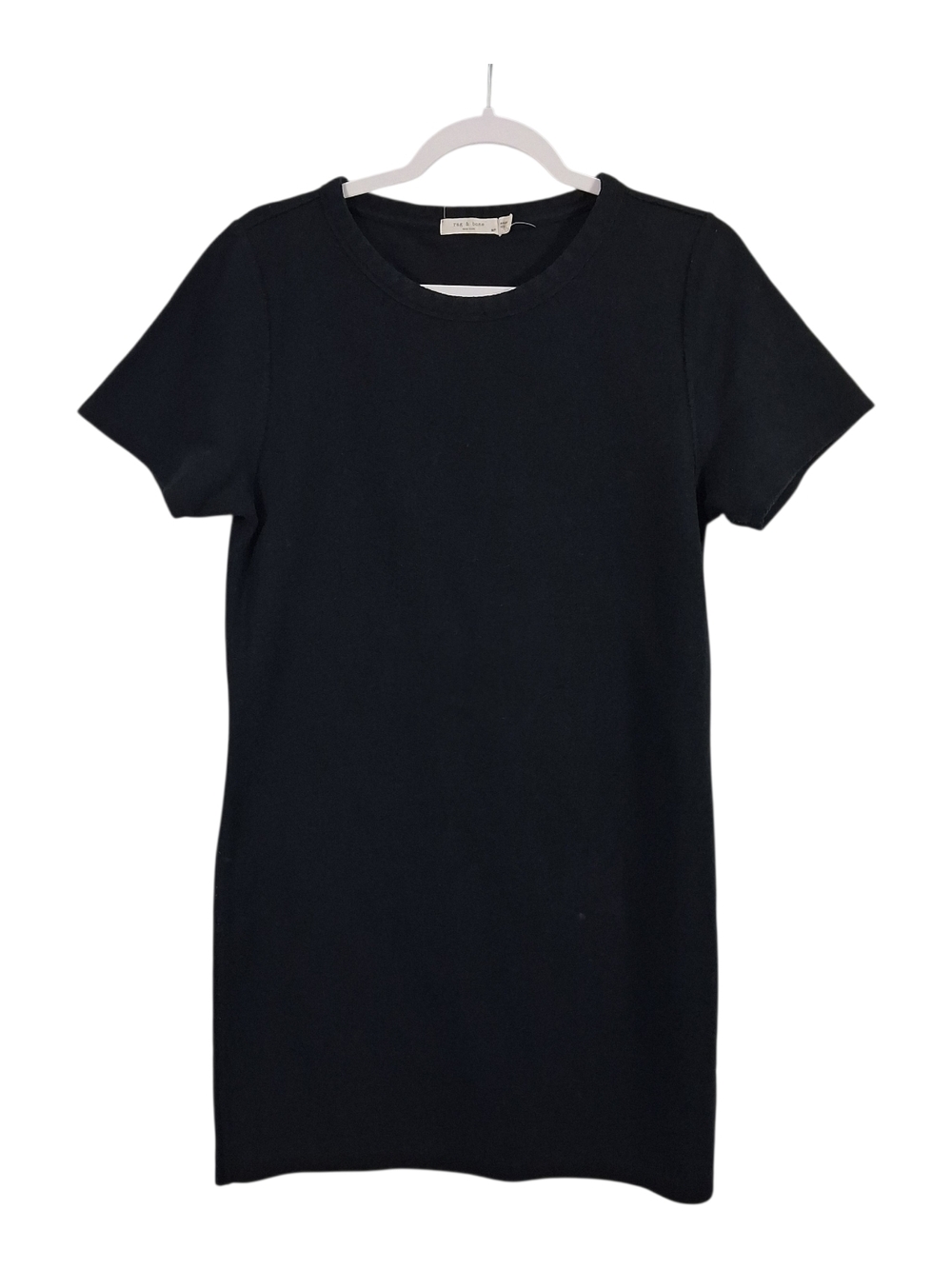 rag & bone Black Short-Sleeve Mini Shift Dress Size S.